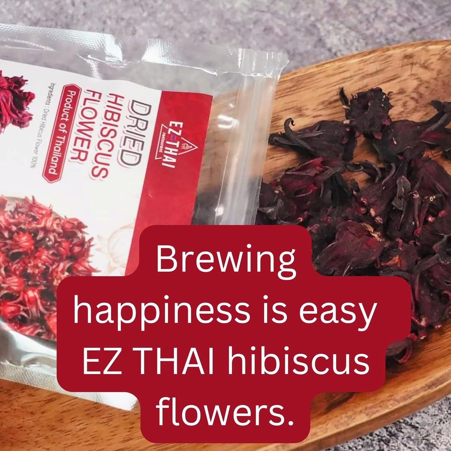 Dried Hibiscus Flower Blossam Tea 1.76 oz (50 grams) Herbal Thai Tea