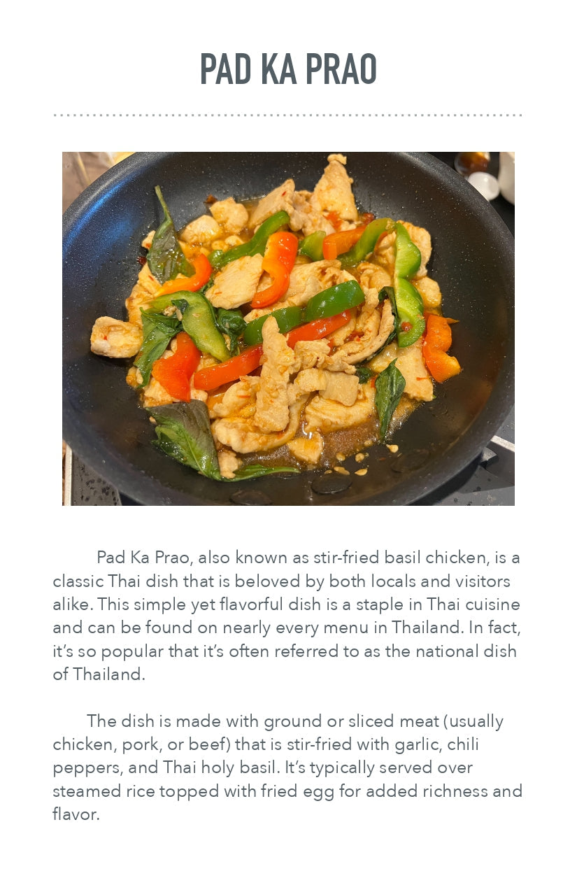 Free Download - Thai Food Recipes Tom Yum Koong, Savory Pad Ka Prao, Creamy Green Curry Chicken