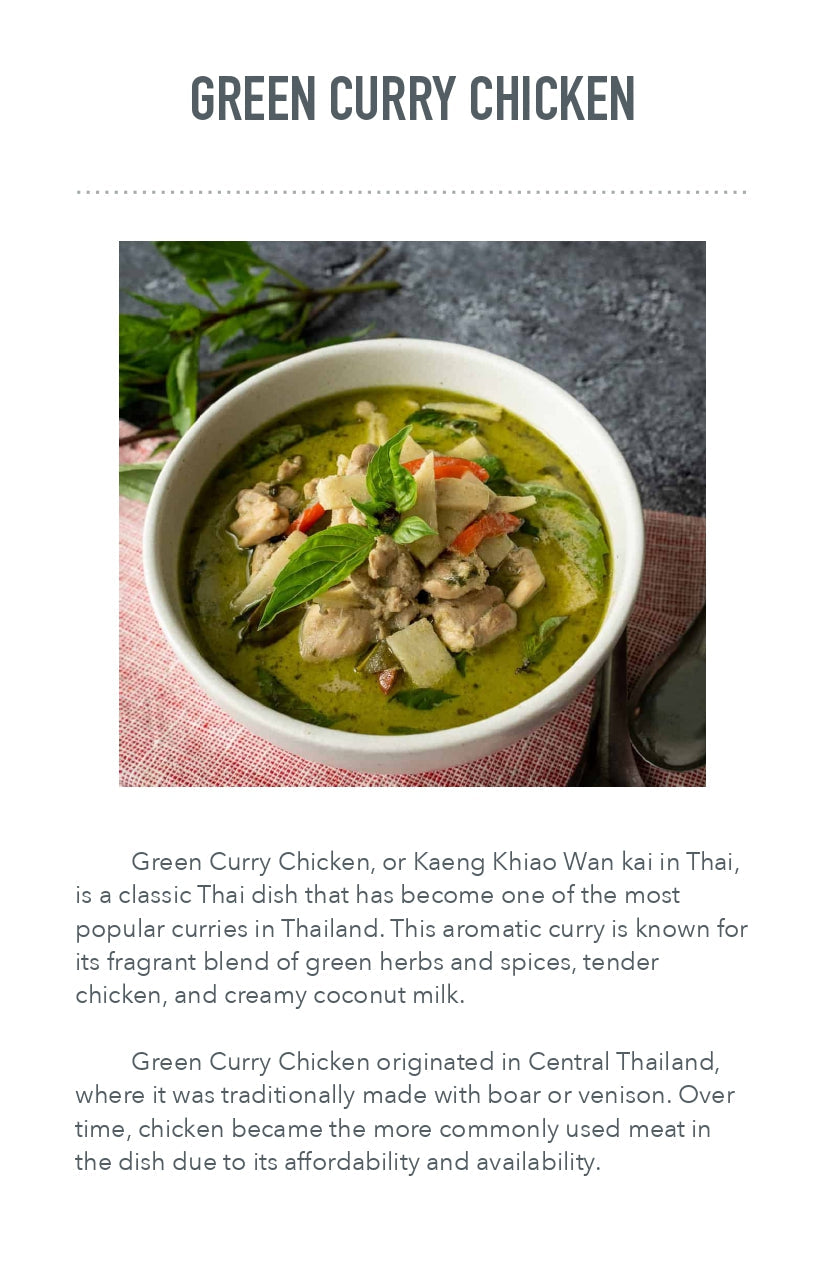 Free Download - Thai Food Recipes Tom Yum Koong, Savory Pad Ka Prao, Creamy Green Curry Chicken