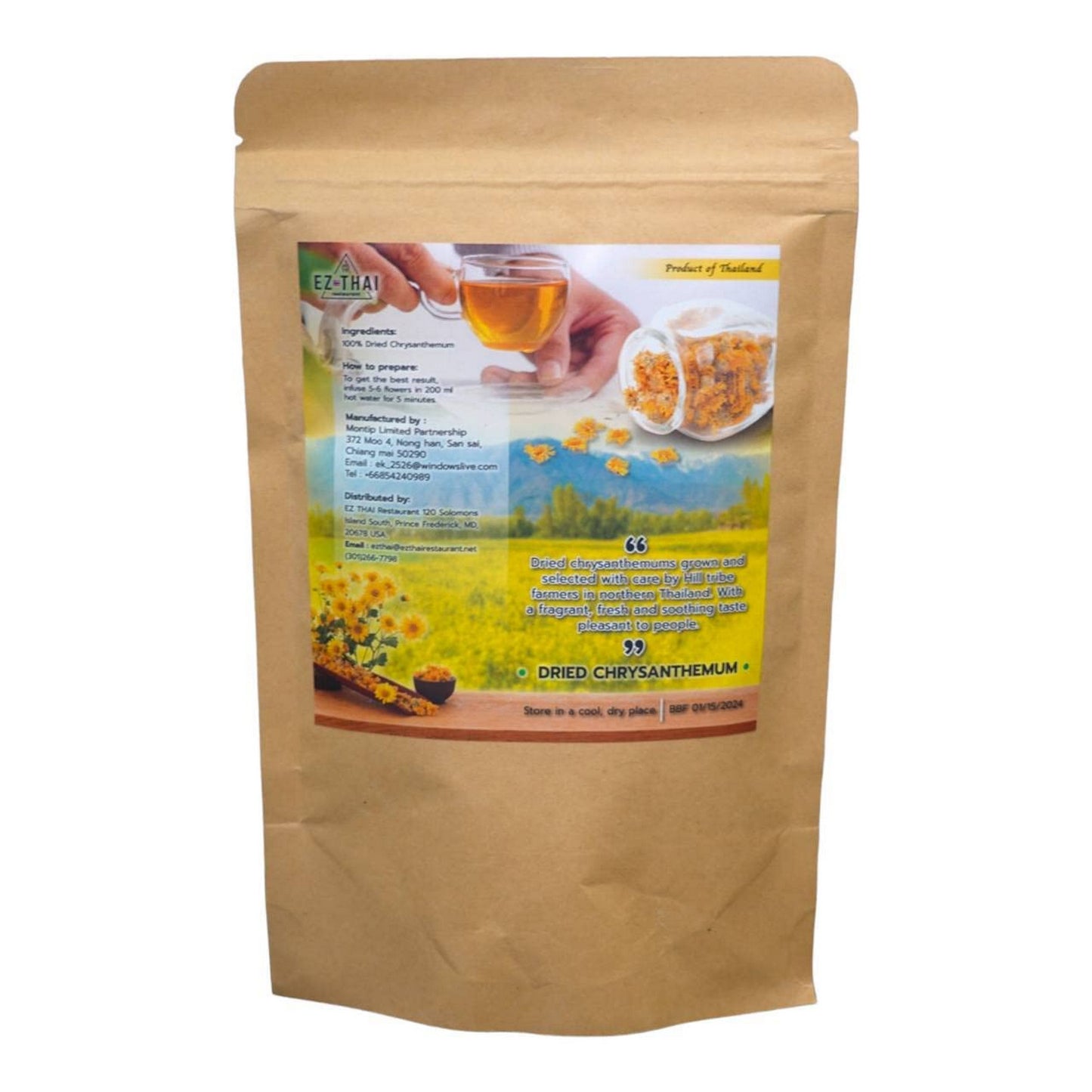 Thai Chrysanthemum Tea (1.76 Oz) - Fresh Relax Morning & Night Blend Thai Chrysanthemum Tea (1.76 Oz) - Fresh Relax Morning & Night Blend EZTHAI EZ THAI.