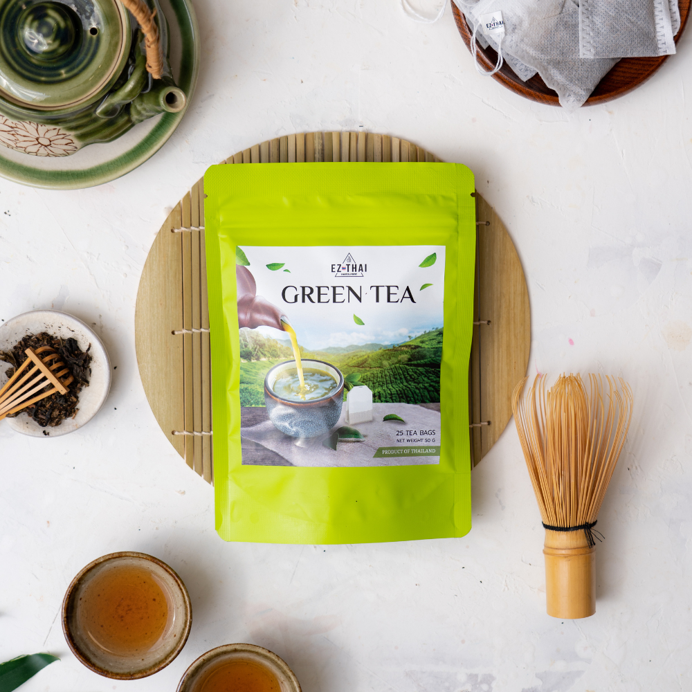 Natural Green Tea 25 Bags Loose Leaf Assam Tea for Health Relaxation Natural Green Tea 25 Bags Loose Leaf Assam Tea for Health Relaxation EZTHAI EZ THAI.