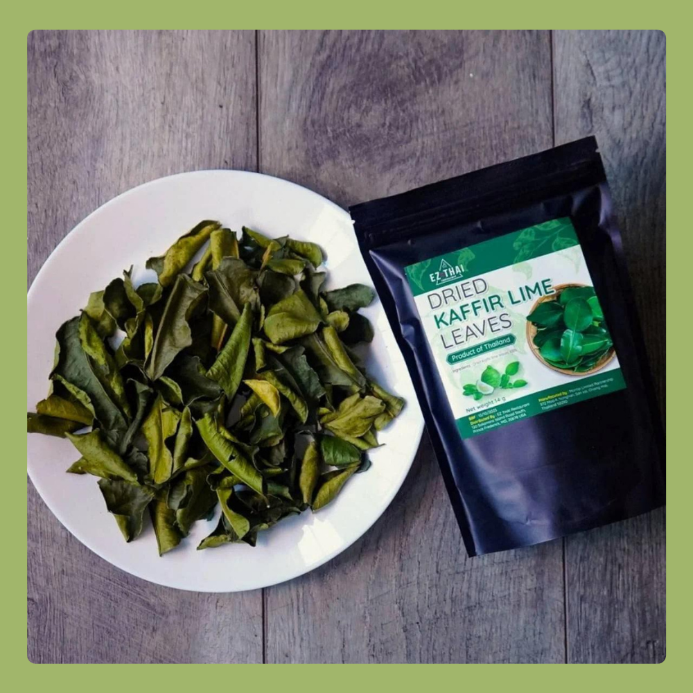 EZ THAI 14g Dried Kaffir Lime Leaves - Essential Ingredient for Thai Cooking EZ THAI 14g Dried Kaffir Lime Leaves - Essential Ingredient for Thai Cooking EZTHAI EZ THAI.