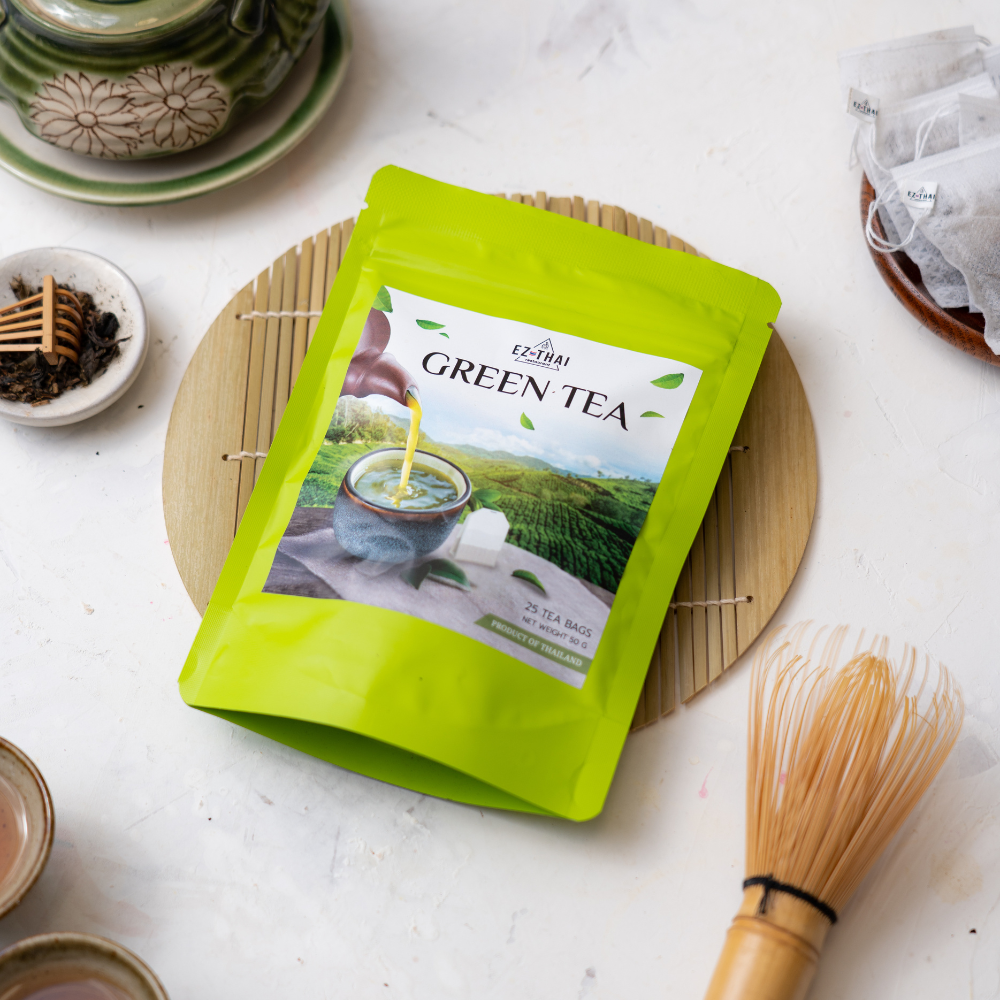 Natural Green Tea 25 Bags Loose Leaf Assam Tea for Health Relaxation Natural Green Tea 25 Bags Loose Leaf Assam Tea for Health Relaxation EZTHAI EZ THAI.