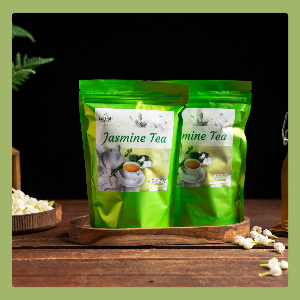 EZ THAI Jasmine Blossoms Tea Leaves 25/100 Bags Assam Black EZ THAI Jasmine Blossoms Tea Leaves 25/100 Bags Assam Black EZTHAI EZ THAI.