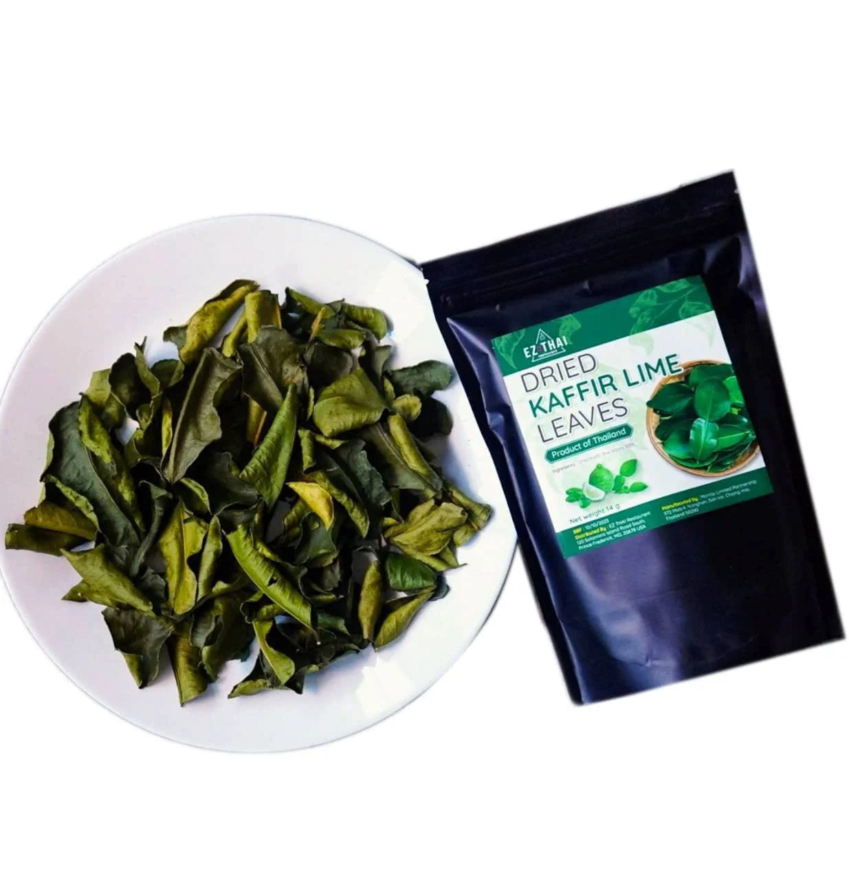 EZ THAI 14g Dried Kaffir Lime Leaves - Essential Ingredient for Thai Cooking EZ THAI 14g Dried Kaffir Lime Leaves - Essential Ingredient for Thai Cooking EZTHAI EZ THAI.