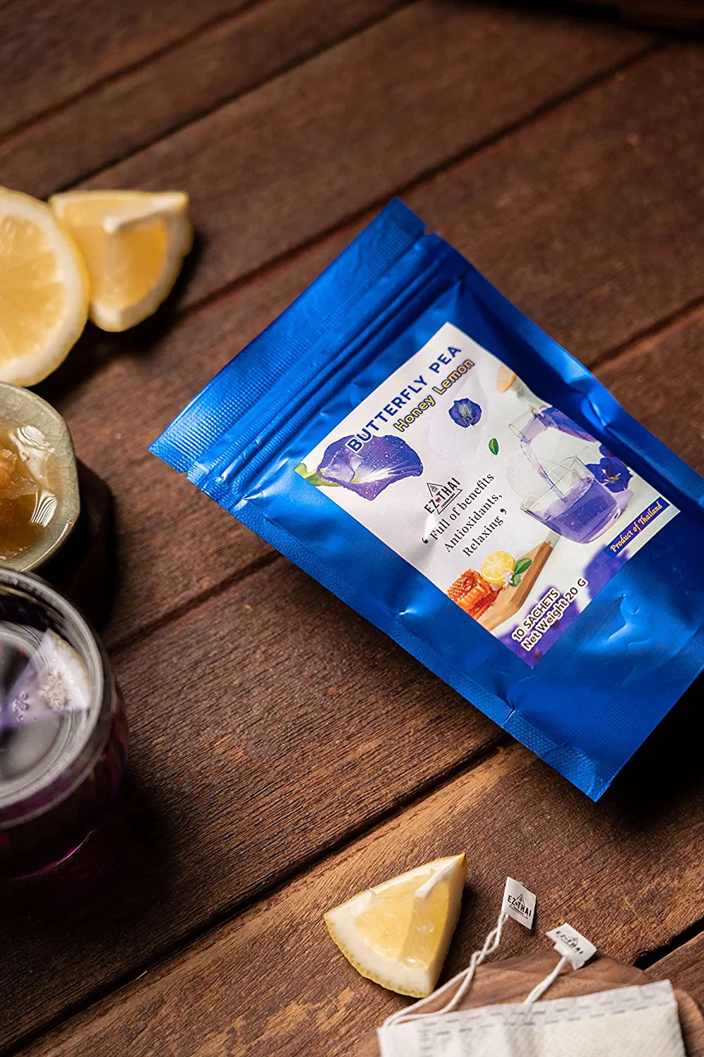 EZ THAI Butterfly Pea Tea - Honey Lemon (10/25 Bags) EZ THAI Butterfly Pea Tea - Honey Lemon (10/25 Bags) EZTHAI EZ THAI.