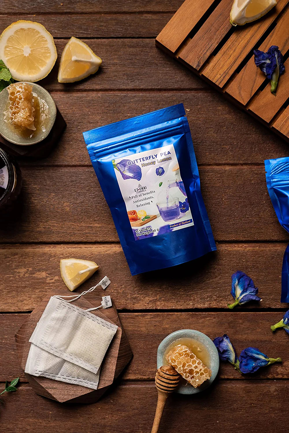 EZ THAI Butterfly Pea Tea - Honey Lemon (10/25 Bags) EZ THAI Butterfly Pea Tea - Honey Lemon (10/25 Bags) EZTHAI EZ THAI.