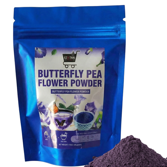 EZ THAI Premium Pure Butterfly Pea Flower Powder 1.76oz (50g) - Natural Blue Food Coloring