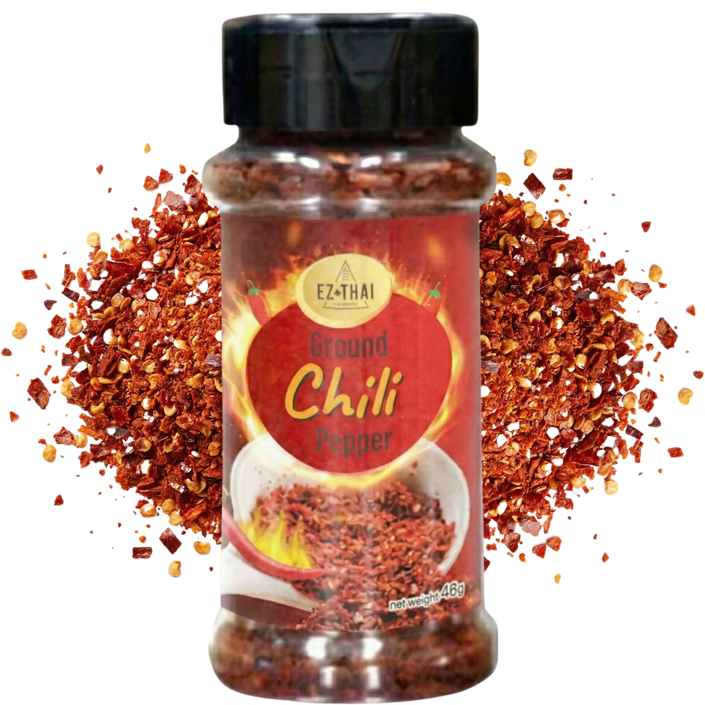 EZ THAI Premium Thai Chili Flakes Seasoning 1.76 oz -Roasted Red Pepper Flakes – Authentic Ingredient for Pad Thai, Tom Yum Noodle Soup, Boat Noodles, Nam Jim Jaew, Thai BBQ, Larb, Crying Tiger Beef