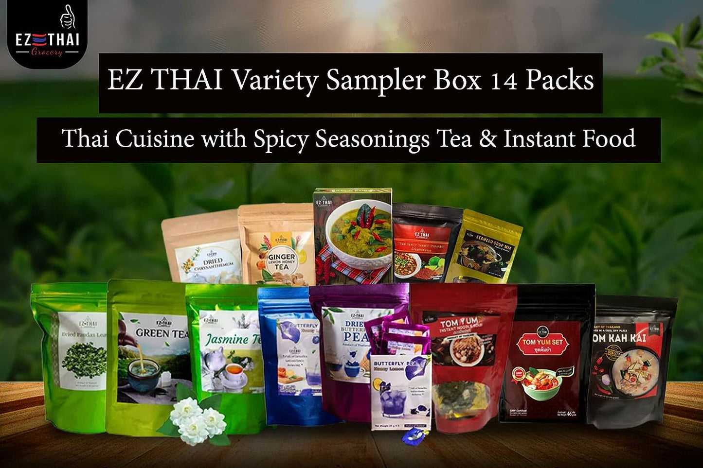 EZ THAI Variety Sampler Box - 14 Packs, 698g - Special Mother’s Day Gift Box Set