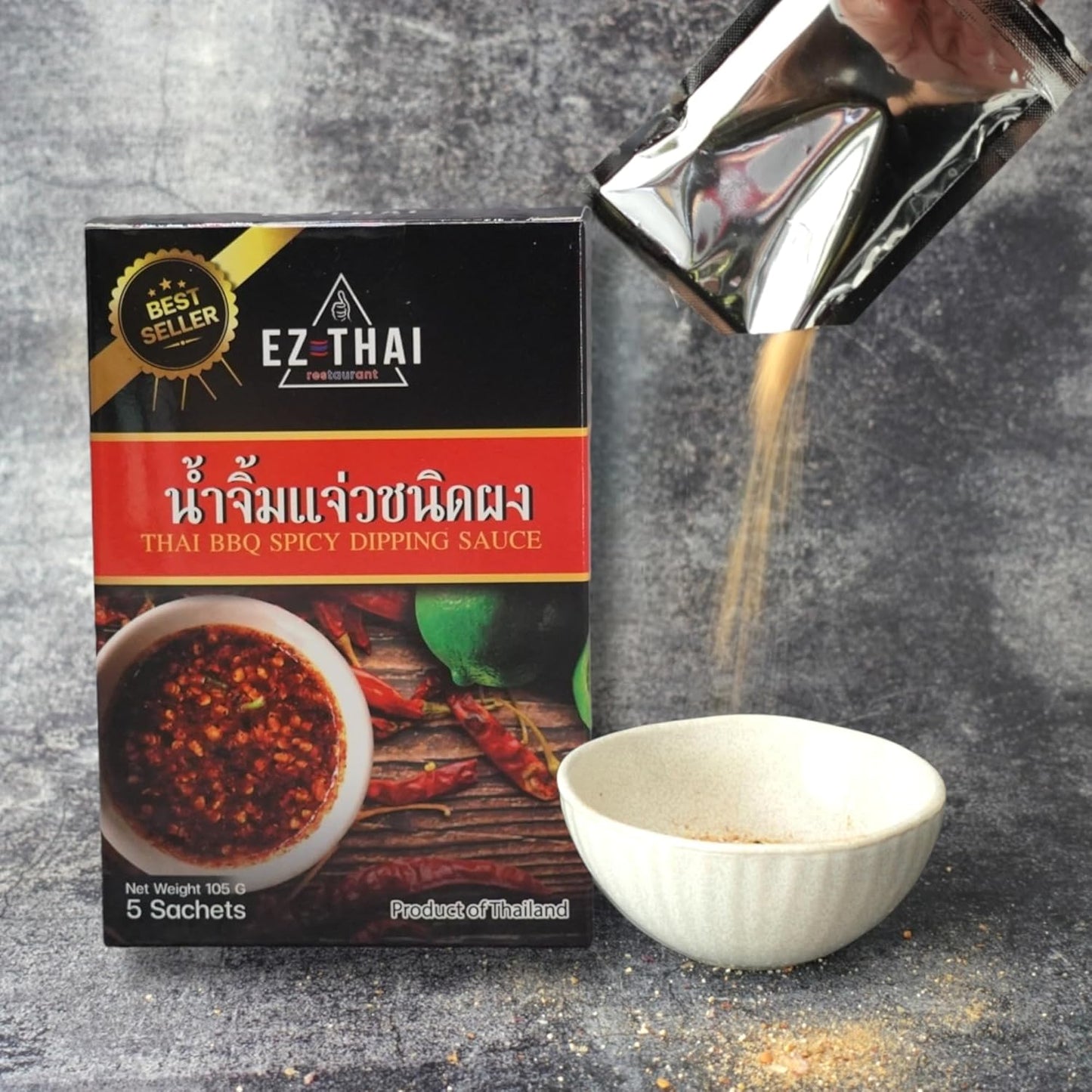 Thai Nam Jim Jaew BBQ Powder Steak Dip Sauce Sweet Sour Spicy 3.7 oz