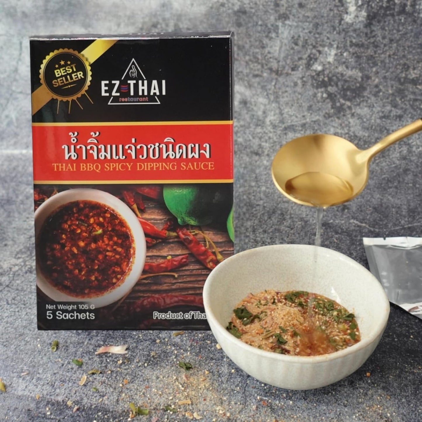 Thai Nam Jim Jaew BBQ Powder Steak Dip Sauce Sweet Sour Spicy 3.7 oz