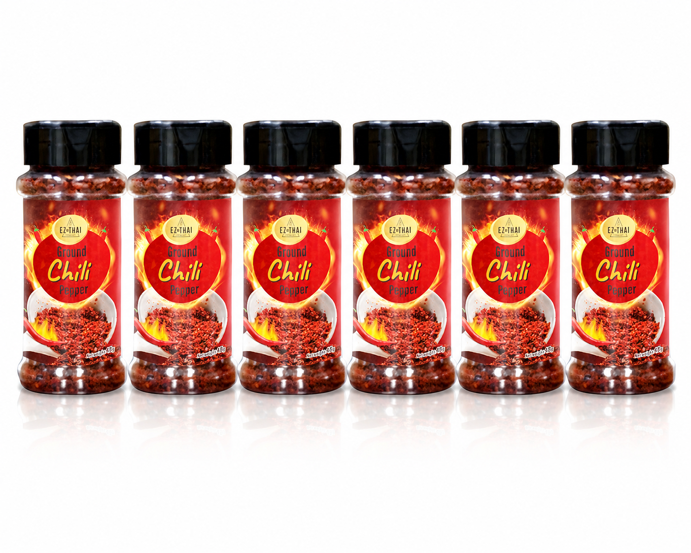 EZ THAI Premium Thai Chili Flakes Seasoning 1.76 oz -Roasted Red Pepper Flakes – Authentic Ingredient for Pad Thai, Tom Yum Noodle Soup, Boat Noodles, Nam Jim Jaew, Thai BBQ, Larb, Crying Tiger Beef