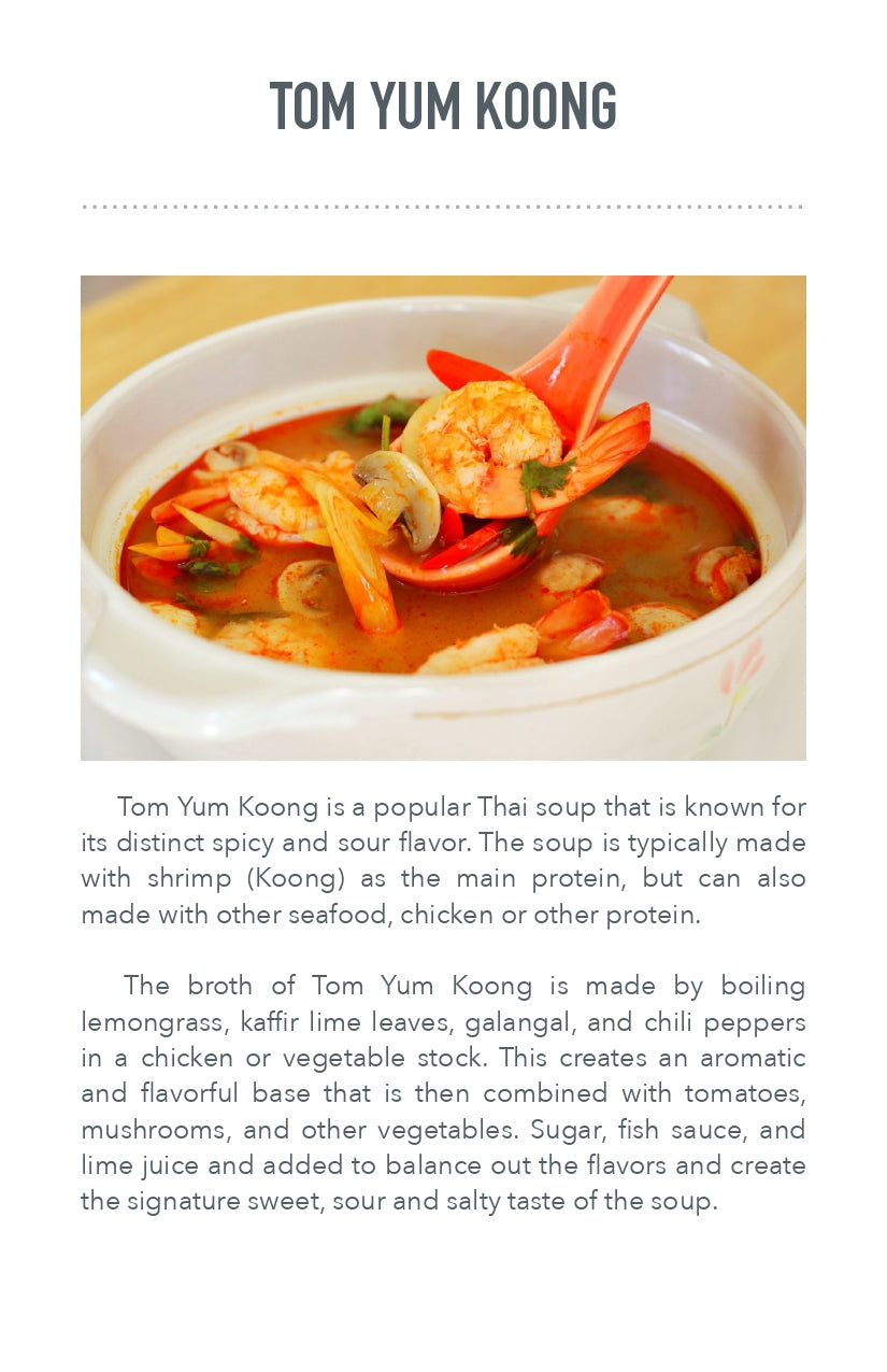 Free Download - Thai Food Recipes Tom Yum Koong, Savory Pad Ka Prao, Creamy Green Curry Chicken