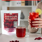 36 Hibiscus Tea Bags Powder, 2.54 oz, Tea for Iced & Hot Beverage, 100% Natural Loose Leaf Hibiscus Powder - No sugar, Caffeine-Free, Vegan, Aromatic & Freashy