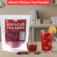 36 Hibiscus Tea Bags Powder, 2.54 oz, Tea for Iced & Hot Beverage, 100% Natural Loose Leaf Hibiscus Powder - No sugar, Caffeine-Free, Vegan, Aromatic & Freashy