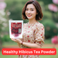 36 Hibiscus Tea Bags Powder, 2.54 oz, Tea for Iced & Hot Beverage, 100% Natural Loose Leaf Hibiscus Powder - No sugar, Caffeine-Free, Vegan, Aromatic & Freashy