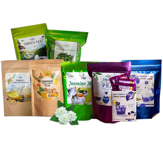 EZ THAI Tea Sampler - Mother’s Day Special - Herbal, Assam, Flower Tea Box, 8 Packs