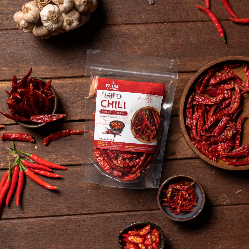 EZ THAI Whole Dried Red Chili Peppers 1 Pack 50 Gram EZ THAI Whole Dried Red Chili Peppers 1 Pack 50 Gram EZTHAI EZ THAI.